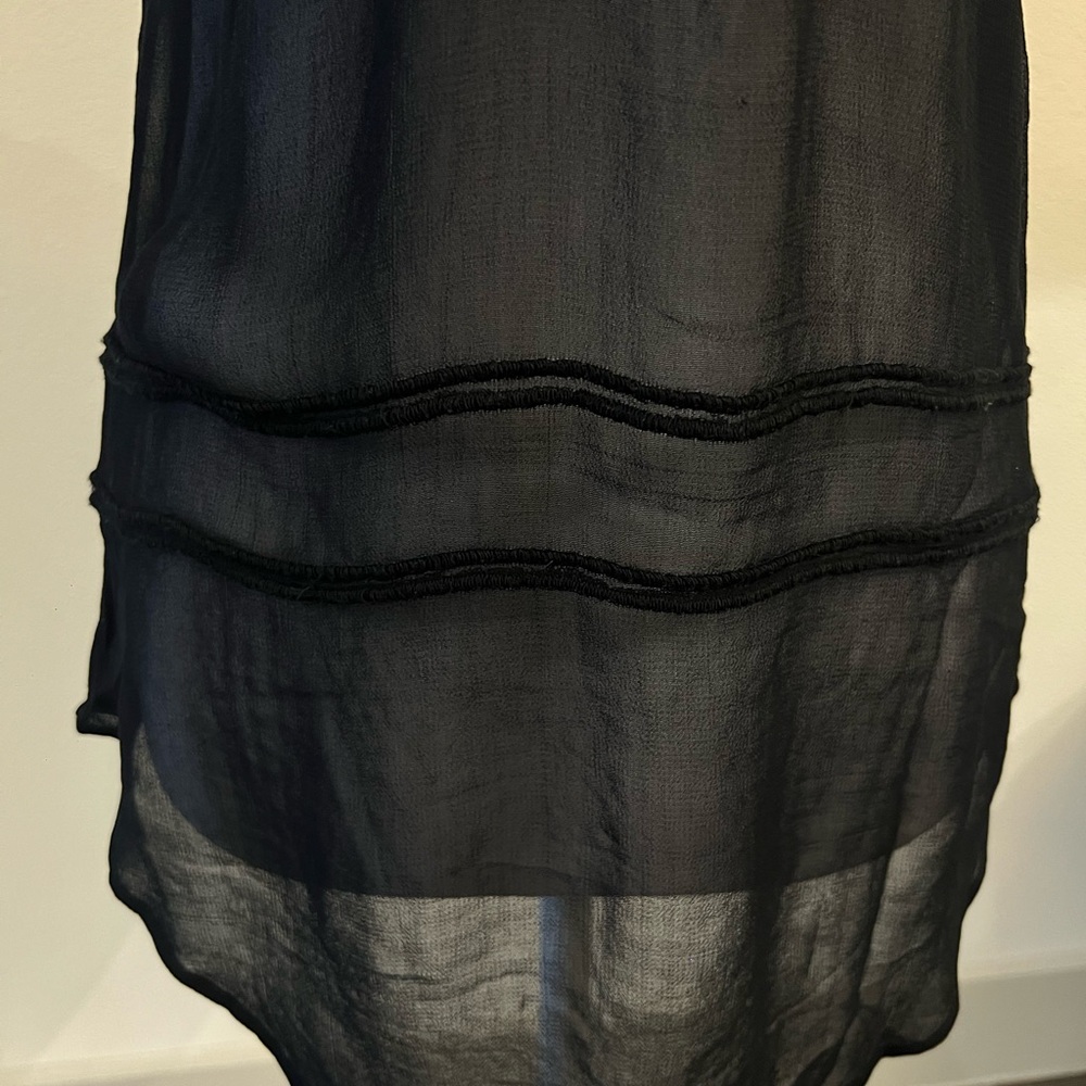 IRO Black sheer Fitted Camisole top - Picture 3 of 10